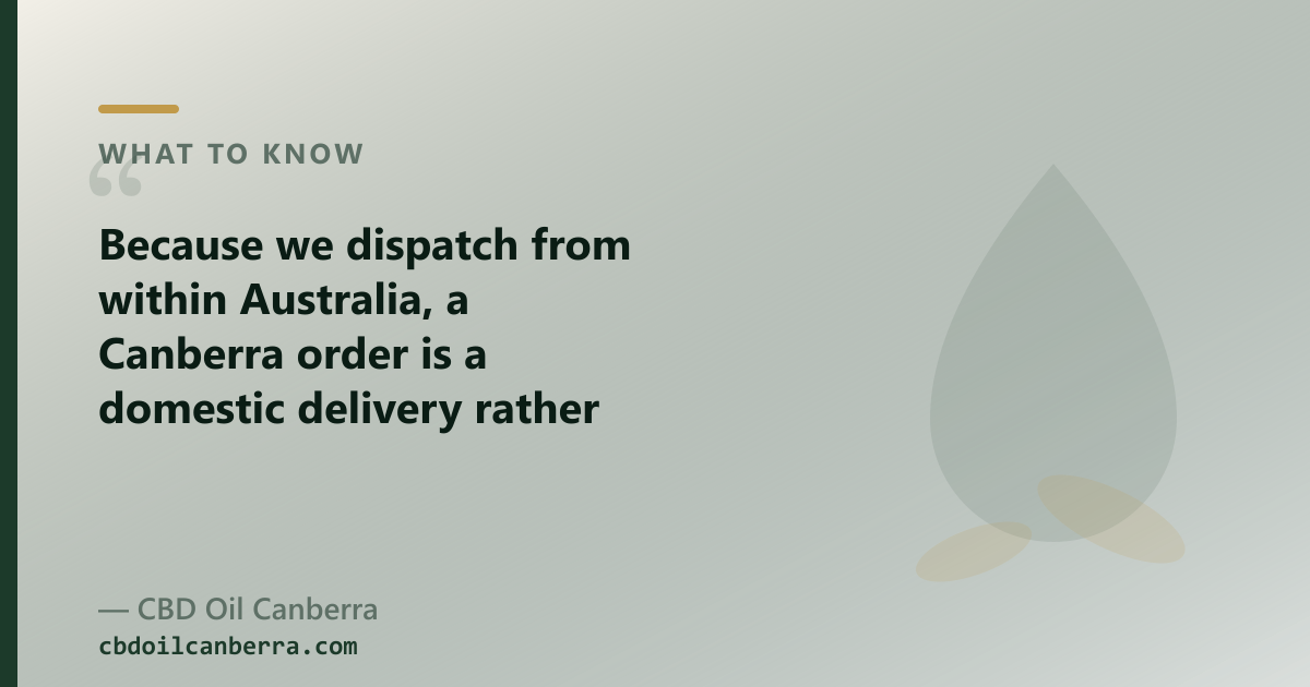 HempWorx ships from the US; a Canberra shop dispatches your order domestically